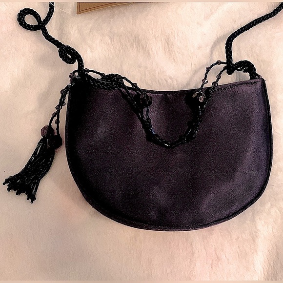 NWT ✅ LA REGALE 💙 DRESSY MINI NAVY BLUE PURSE (snap closure) - Picture 2 of 9